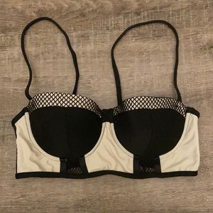 NWOT Beach Riot Black & Cream Bra Top, Small